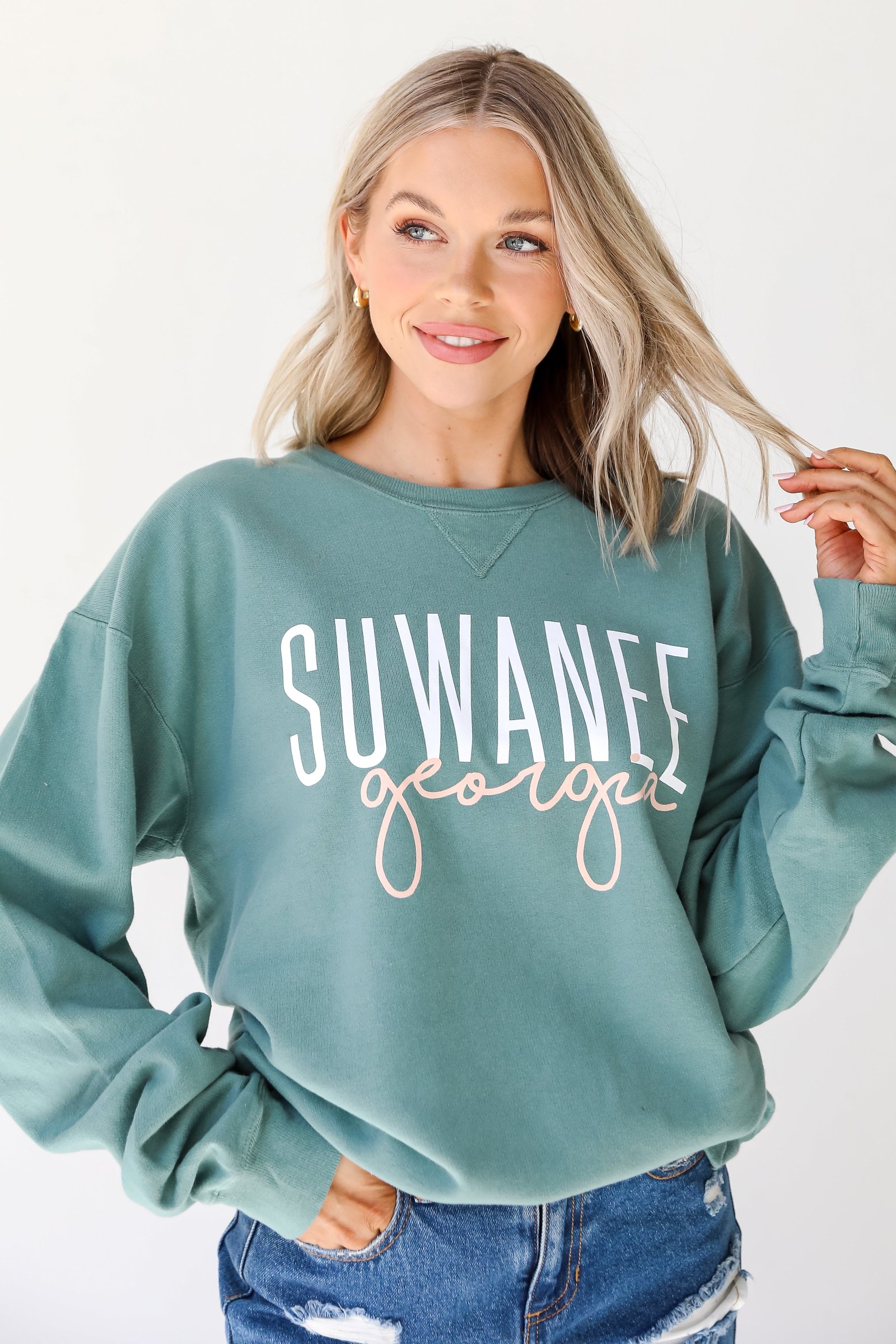 Seafoam Suwanee Georgia Sweatshirt DN18